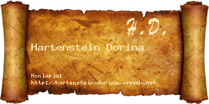 Hartenstein Dorina névjegykártya